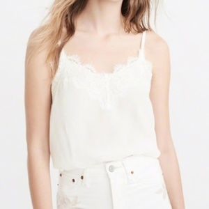 Abercrombie & Fitch White Lace Cami Tank Top